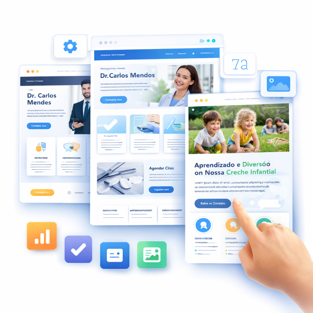 Escolha um template e edite o conteúdo de forma simples